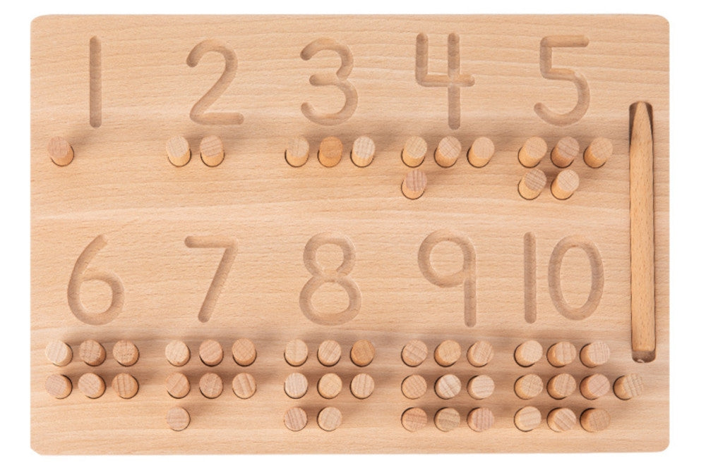 1-10 Number Tracing and Counting Board