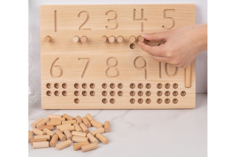 1-10 Number Tracing and Counting Board