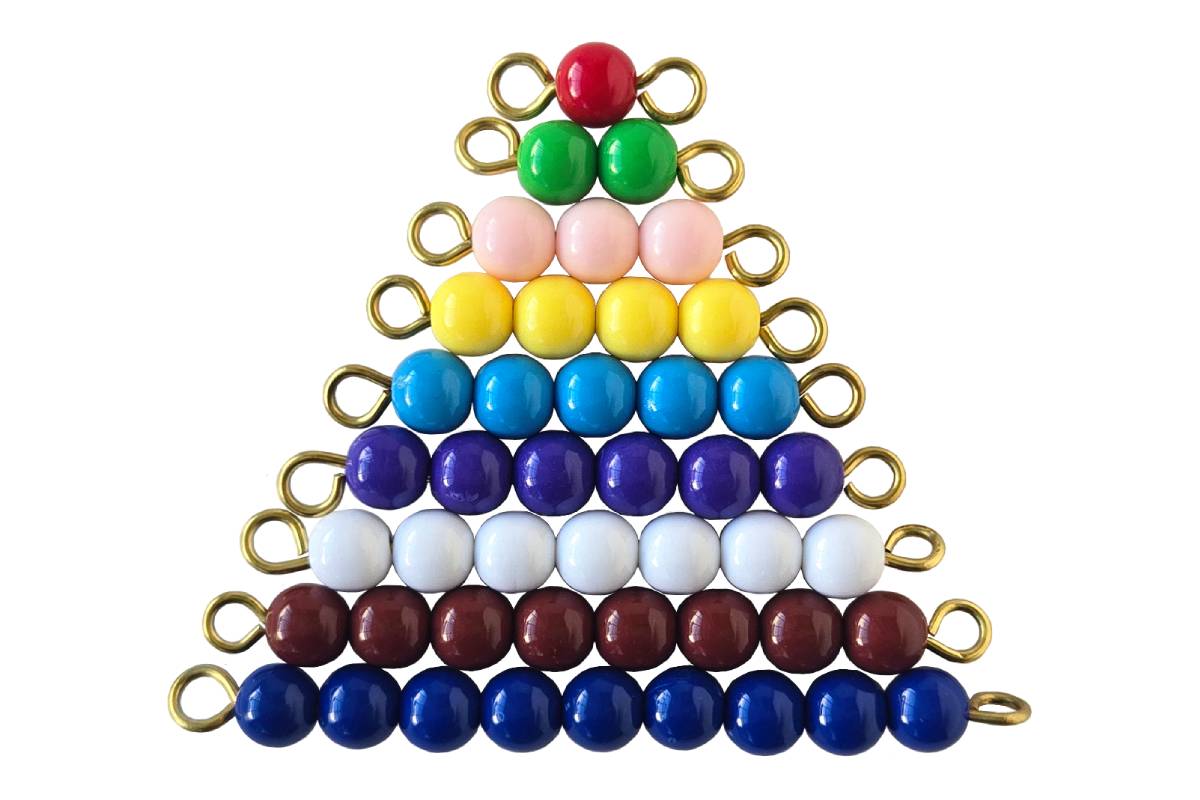 1-9 Colored Bead Stairs - 1 Set (W Beads)