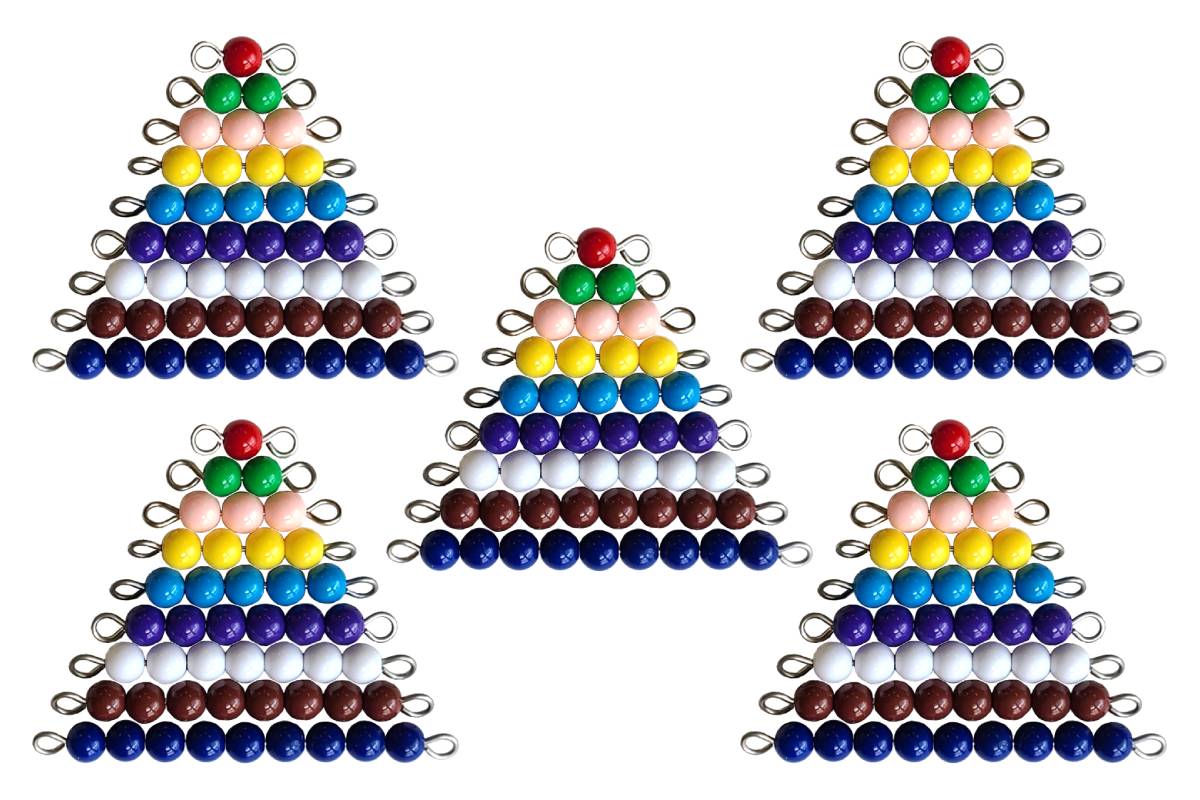 1-9 Coloured Bead Stairs - 5 Sets (C Beads)
