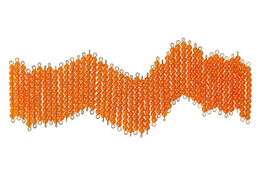 45 Golden Bead Bars of Ten (Clear Beads, Clearance)