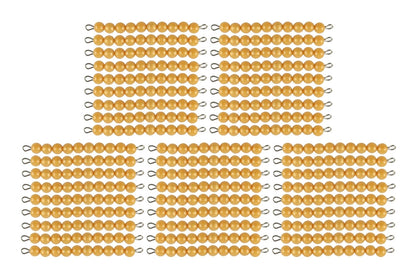 IFIT Montessori: 45 Golden Bead Bars of Ten (C Beads)