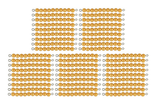 IFIT Montessori: 45 Golden Bead Bars of Ten (C Beads)