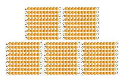 45 Golden Bead Bars of Ten (W Beads)