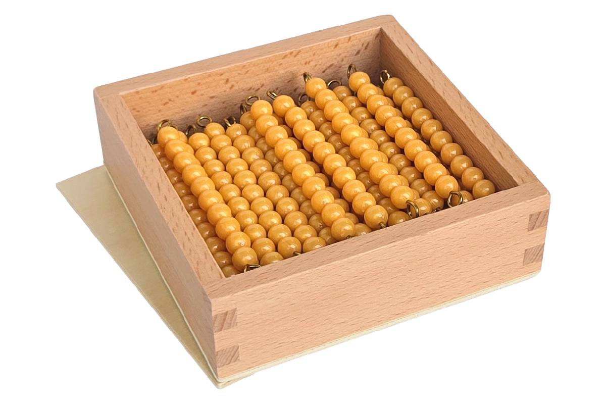 45 Golden Bead Bars of Ten with Box (W Beads)