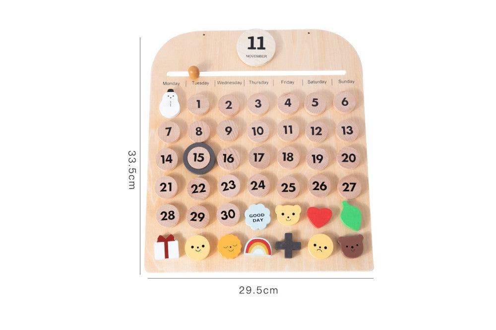 Wooden Magnetic Calendar