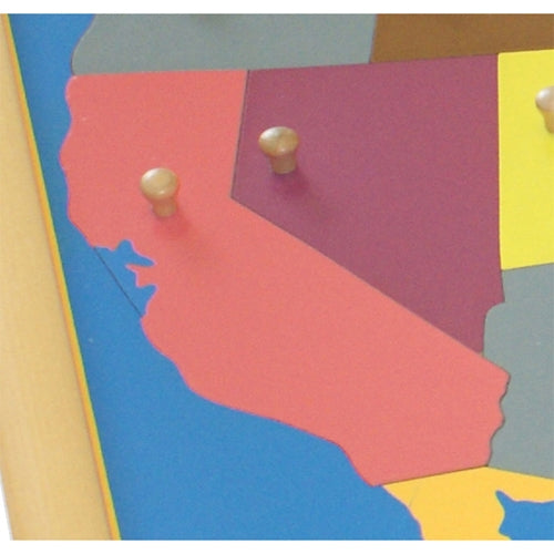 IFIT Montessori: California - Puzzle Piece of USA (Wood Knob)