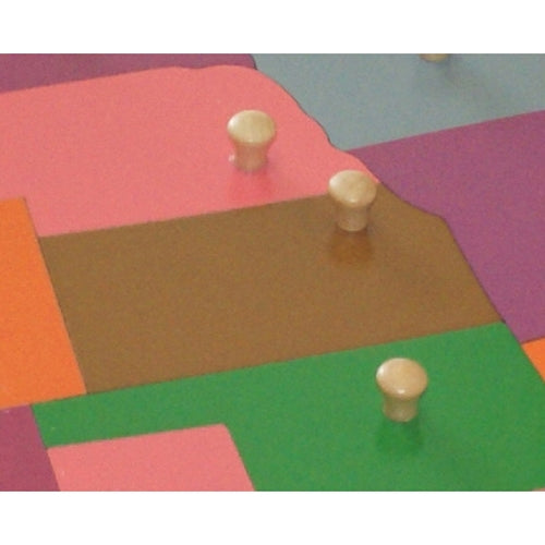 IFIT Montessori: Kansas - Puzzle Piece of USA (Wood Knob)