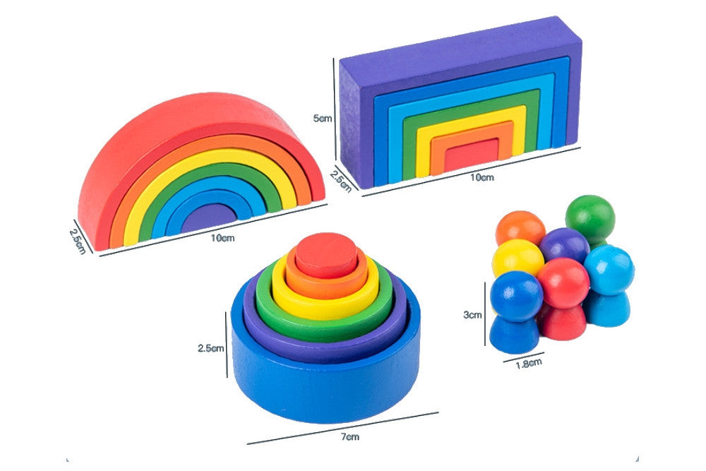 Rainbow Stackers - Mini Set of 4