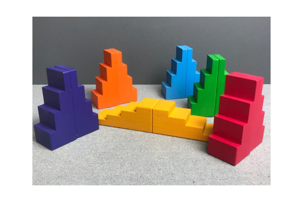 Rainbow Stepped Roof Blocks