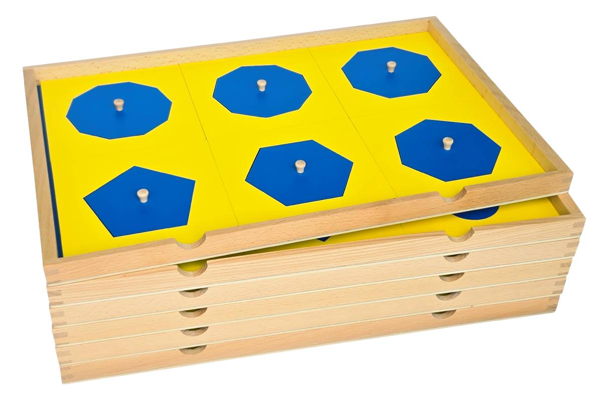 Geometric Cabinet with 35 Insets