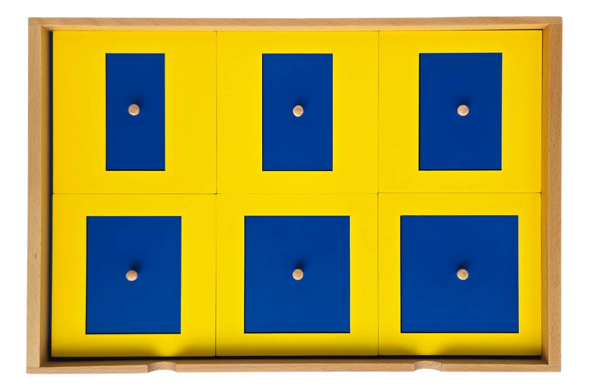 Geometric Cabinet with 35 Insets