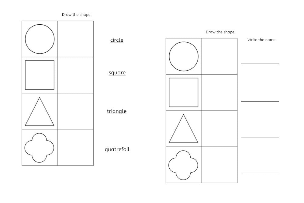 Making And Copy Shape Worksheet.pdf Geometric Shapes Worksheets (PDF) - IFIT Montessori