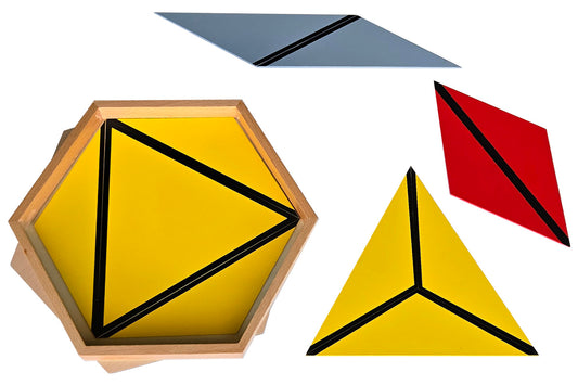 IFIT Montessori: Constructive Triangles - Large Hexagonal Box