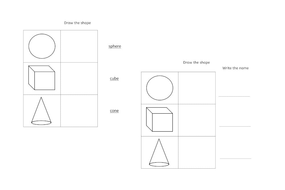 Geometric Solids Worksheets (PDF)