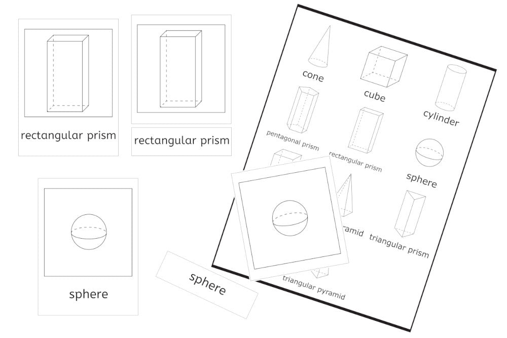 10 Geometric Solid Cards