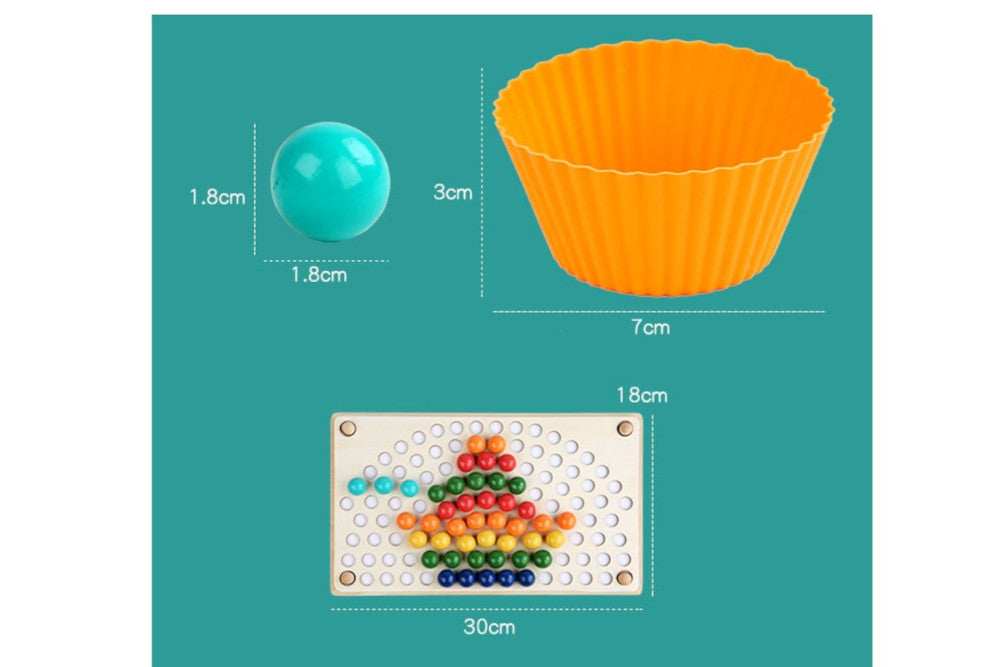 Rainbow Sorting Board with Pattern Cards