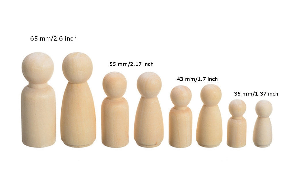 50 Wooden Peg Dolls