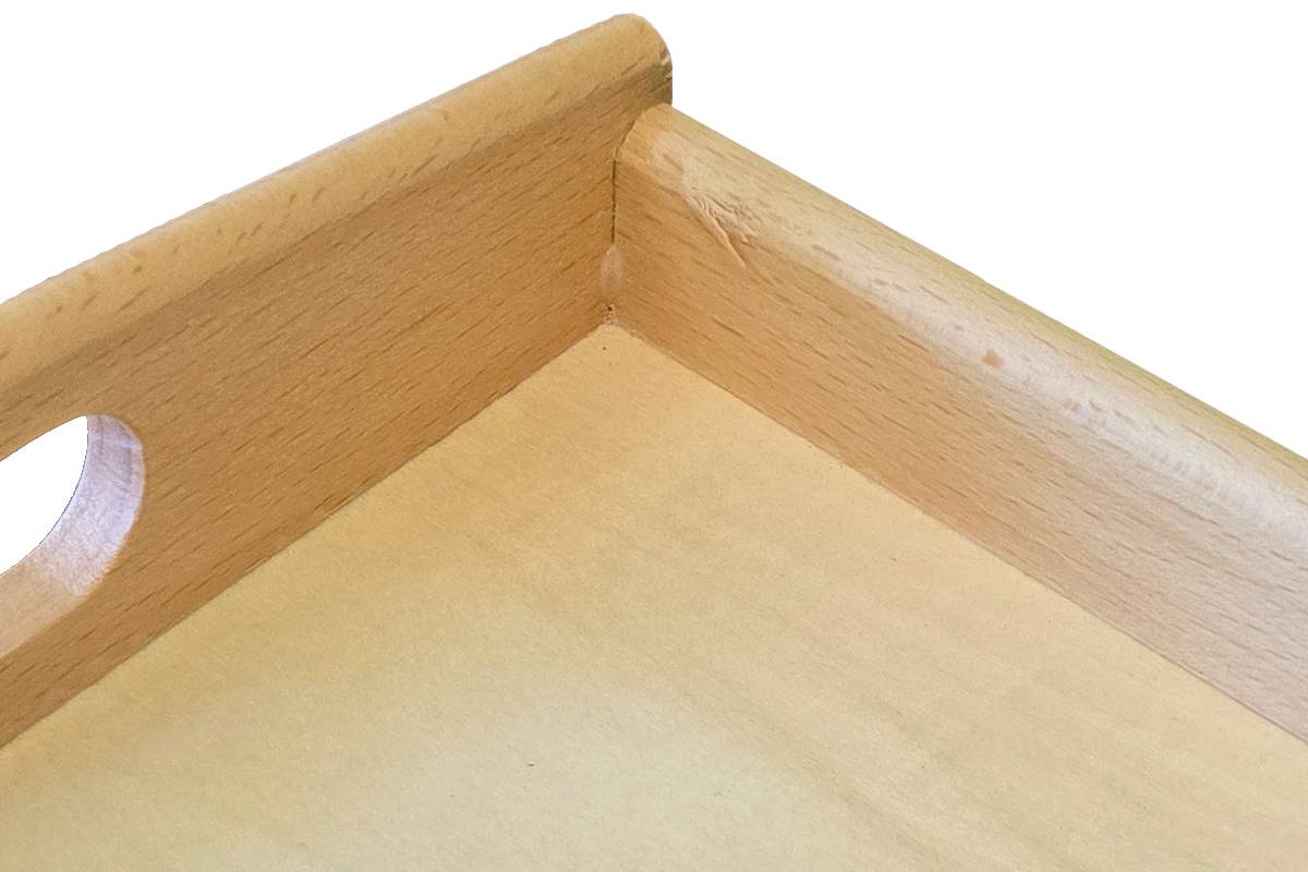 2-Compartment Wooden Tray (Clearance)