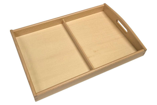 2-Compartment Wooden Tray (Large)